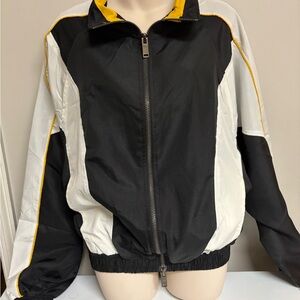 MNML Black, White & Yellow Colorblock Racing Jacket